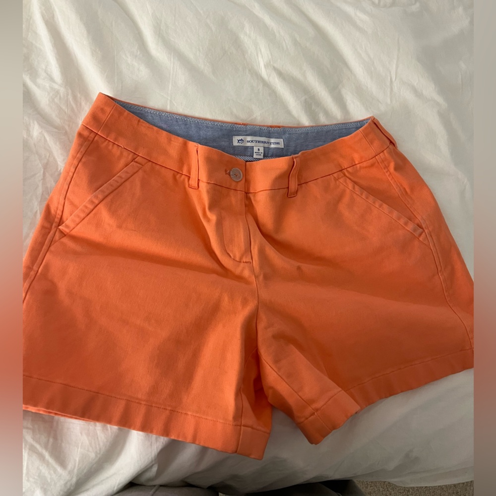 Southern Tide Orange Chino Short 5” Caroline